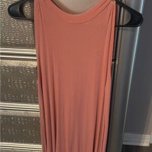 Ginger G Pink Sleeveless Halter Sheath Maxi Dress